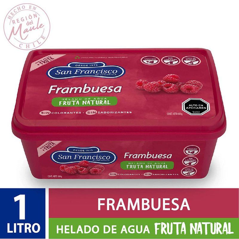 SAN FRANCISCO - HELADO FRAMBUESA AGUA 1 LT.