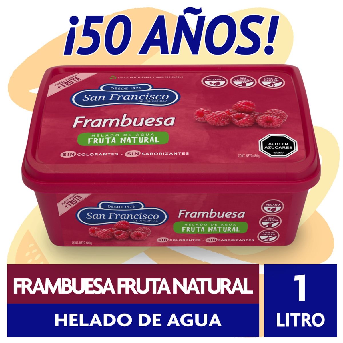 SAN FRANCISCO - HELADO FRAMBUESA AGUA 1 LT.