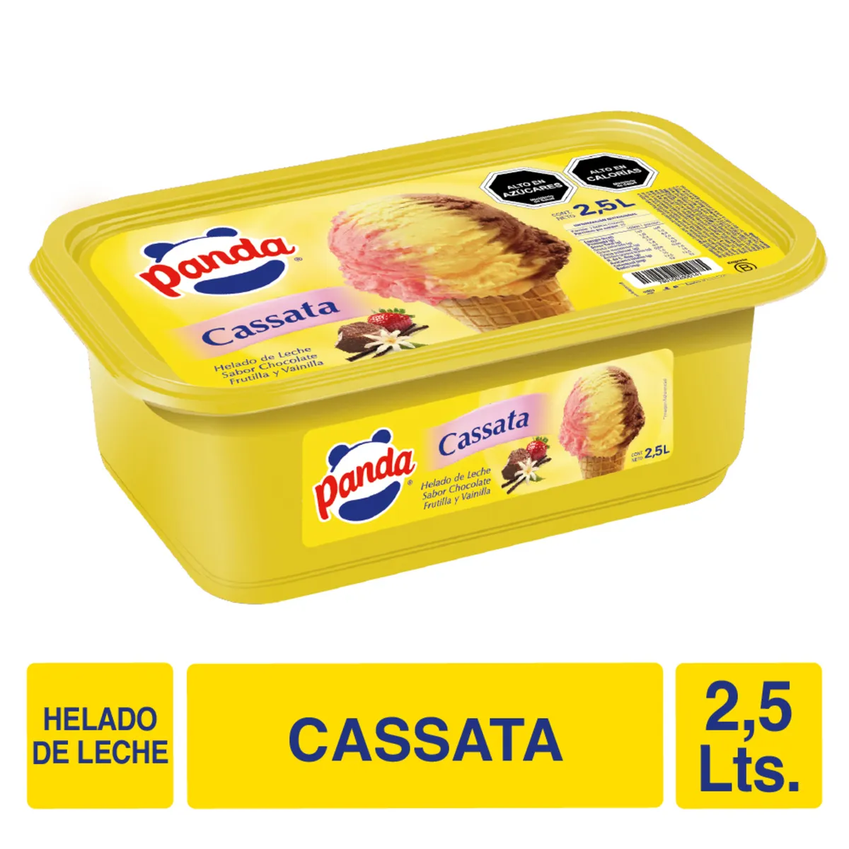 PANDA - Helado Trisabor Frutilla Chocolate Vainilla