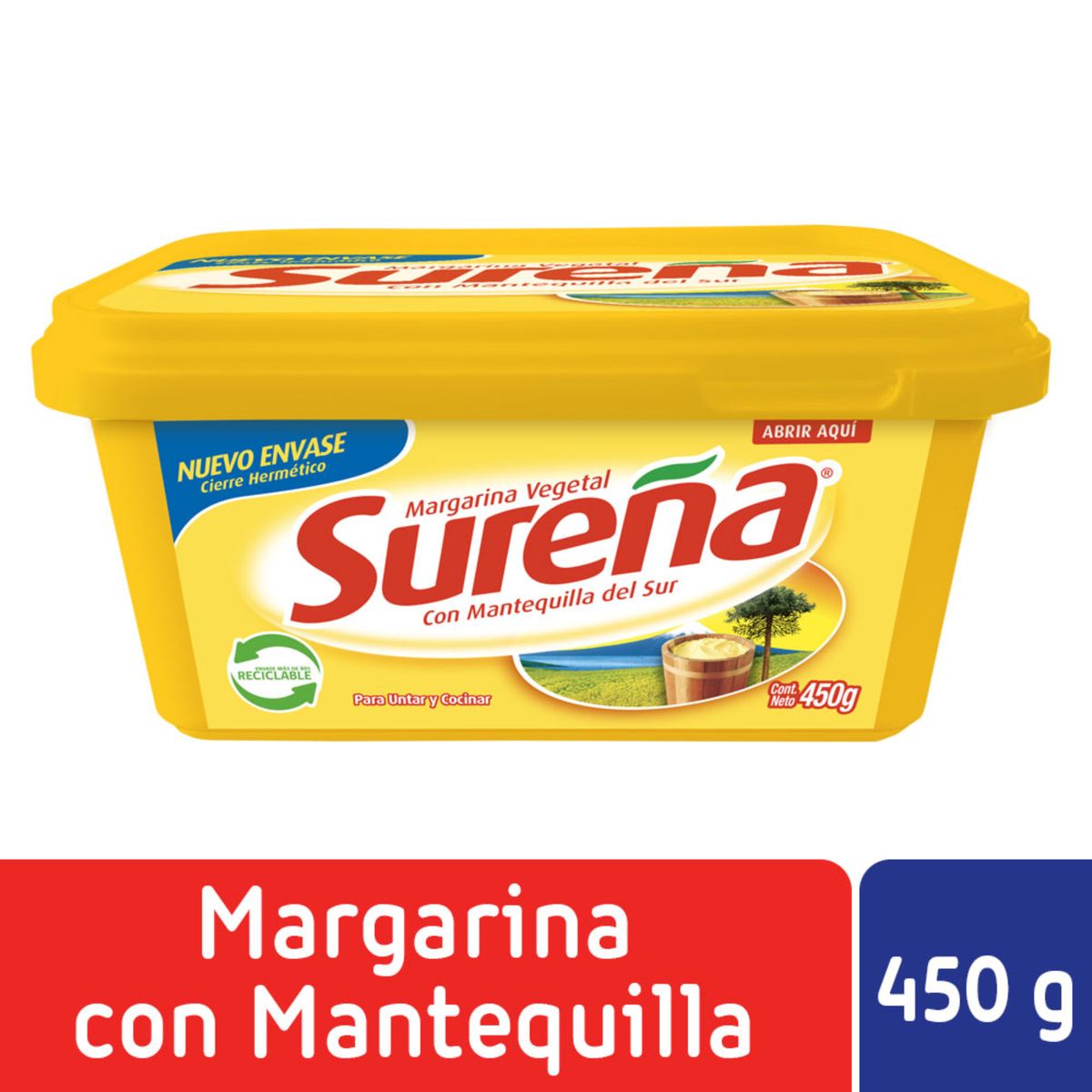 SUREÑA - Margarina con Mantequilla Pote Sureña 450 g