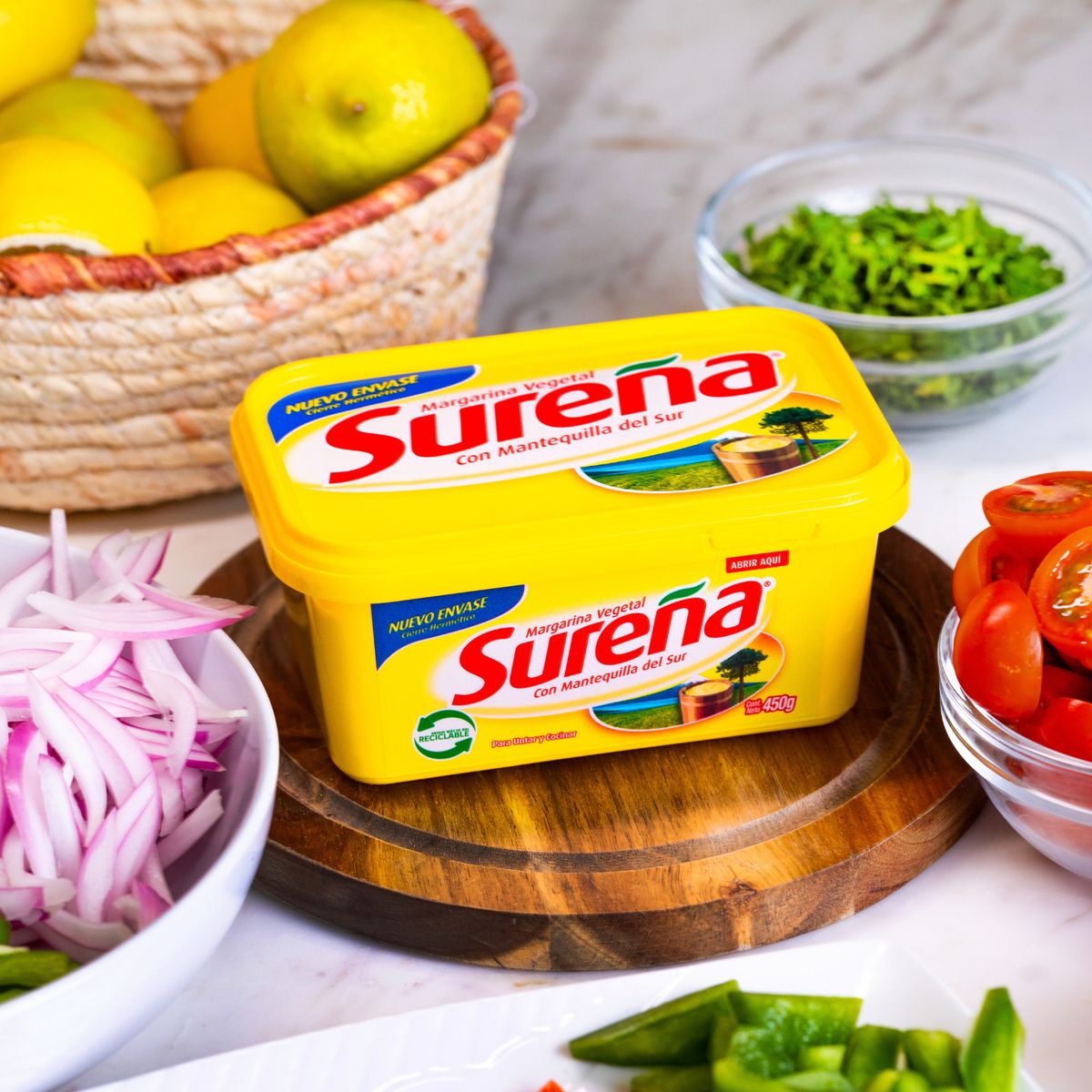 SUREÑA - Margarina con Mantequilla Pote Sureña 450 g