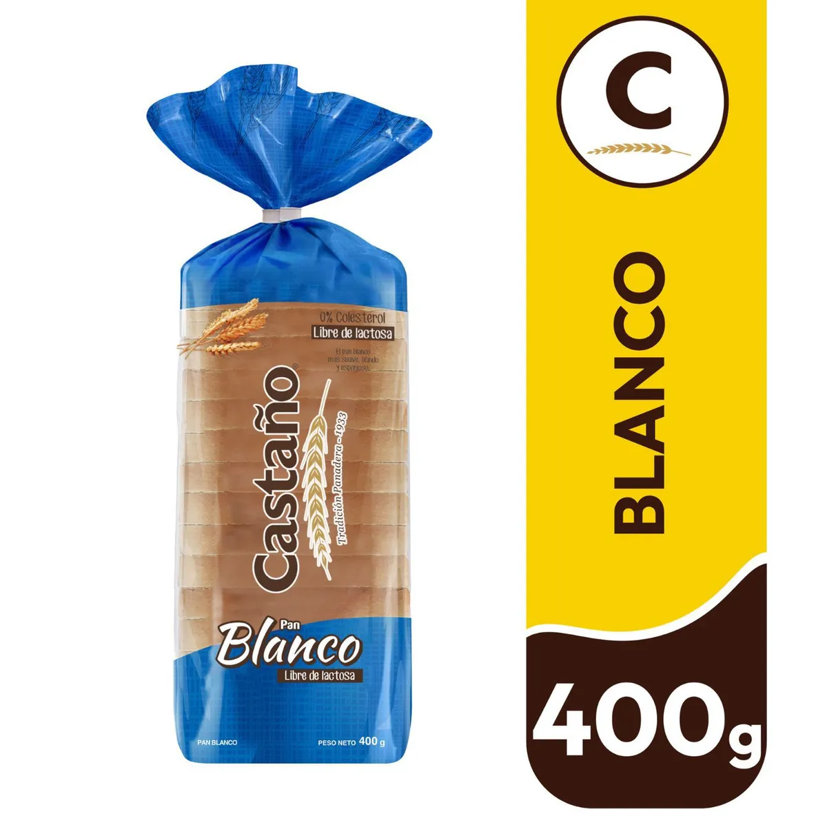 CASTAÑO - Pan de Molde Blanco Castaño 400 g