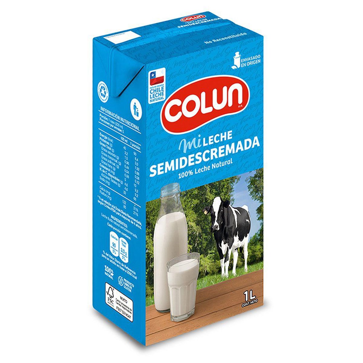 COLUN - Leche Semidescremada Natural