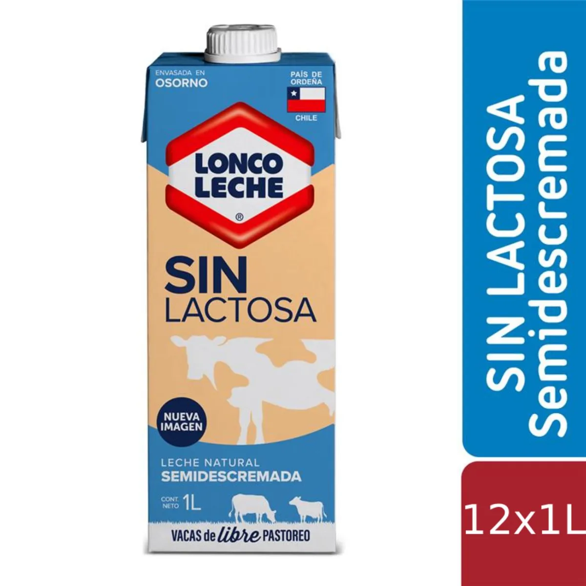 LONCOLECHE - Pack Leche Semidescremada Sin Lactosa
