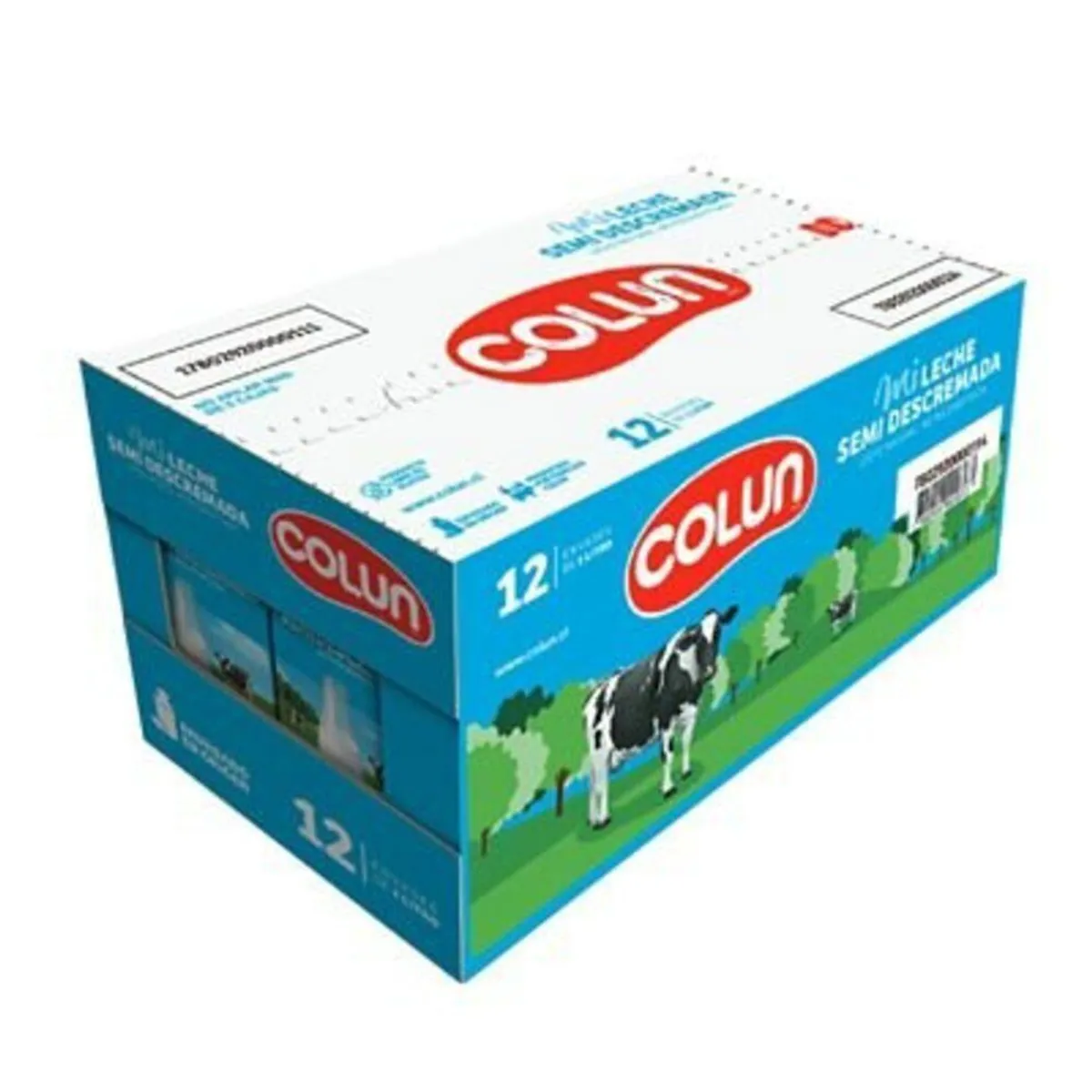 COLUN - Pack Leche Semi Descremada Colun 12 x 1 L