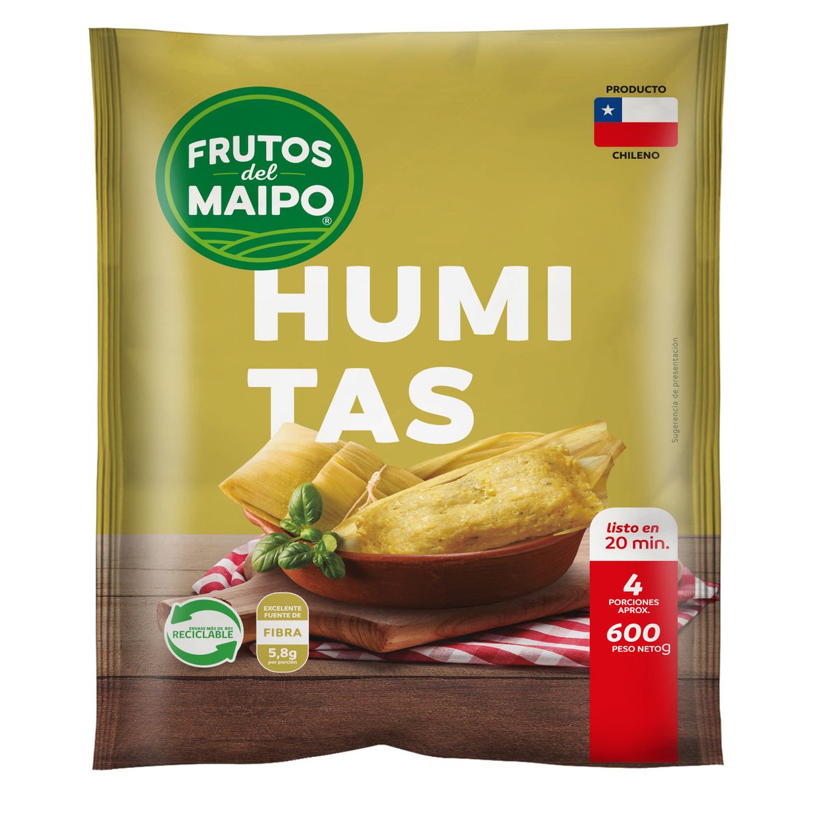 FRUTOS DEL MAIPO - Humitas Congeladas Frutos de Maipo 600 g