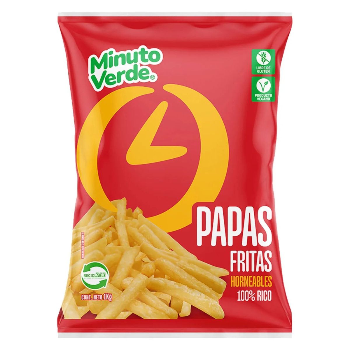 MINUTO VERDE - Papas Prefritas Congeladas Minuto Verde 1 Kg