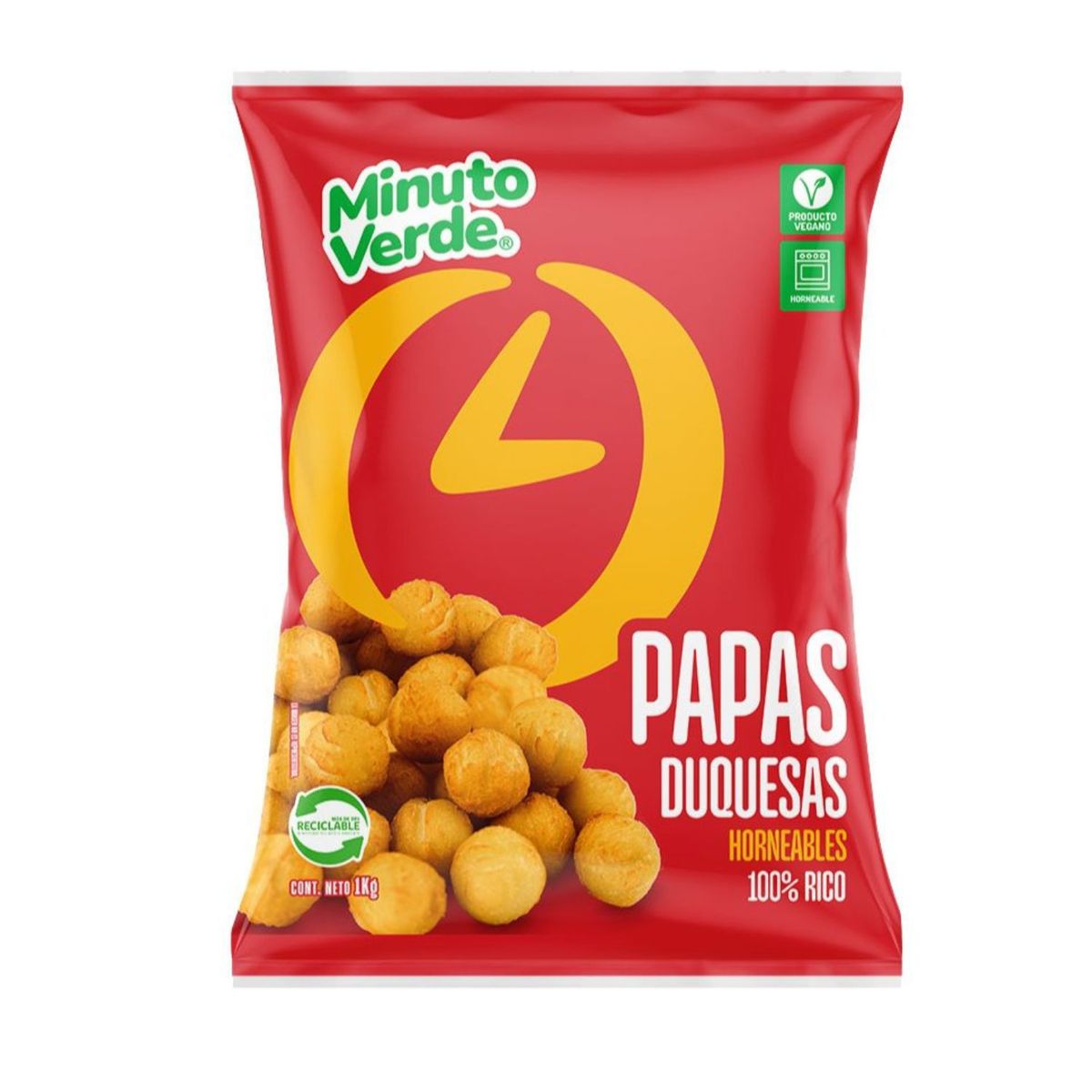MINUTO VERDE - Papas Duquesas Congeladas Minutos Verde 1 Kg