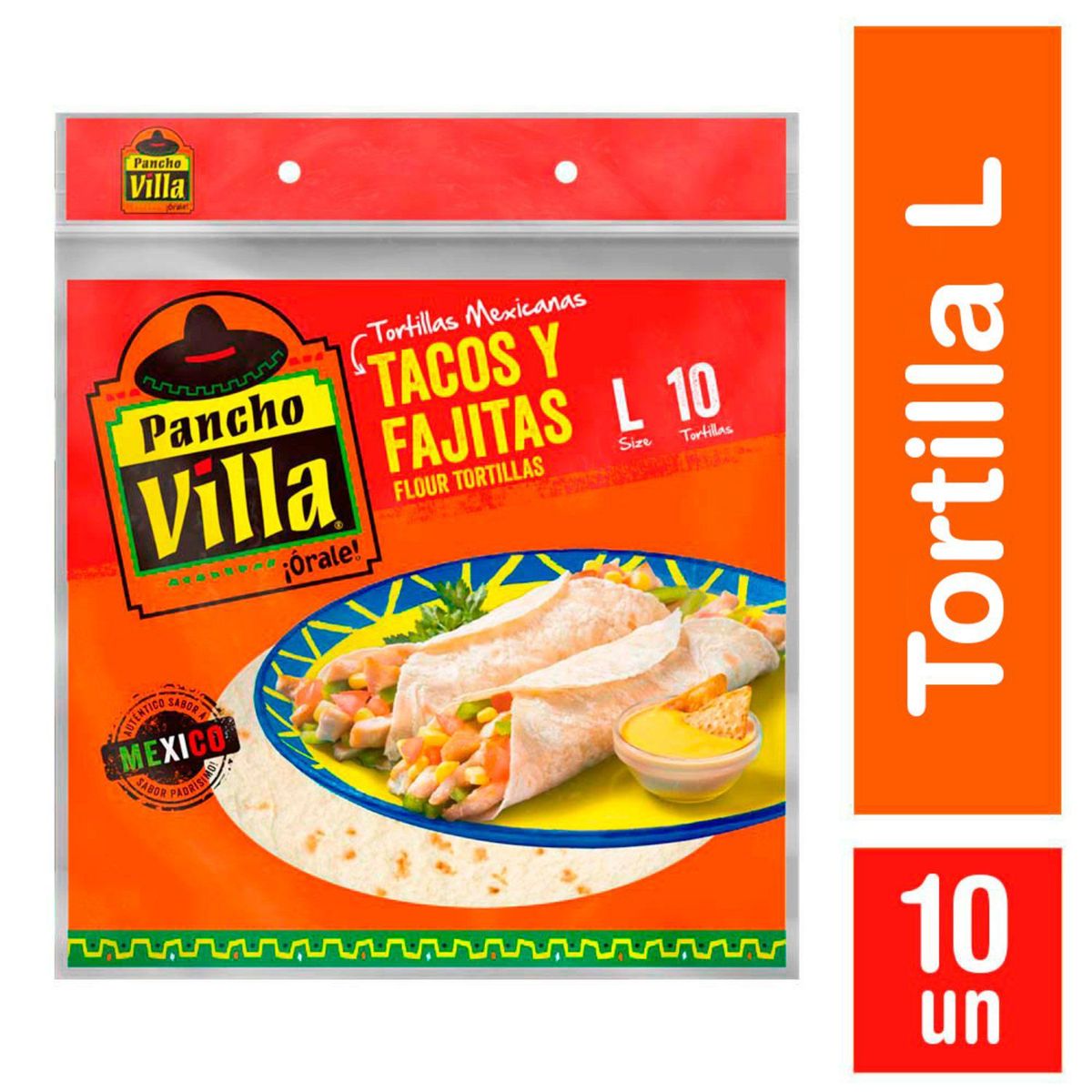 PANCHO VILLA - Tortillas Tacos y Fajitas Tamaño L Pancho Villa 10 Un 280 g