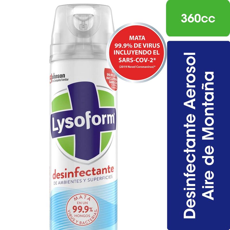 LYSOFORM - Desinfectante Ambientes y Superficies Lysoform Aire de Montaña 360 ml