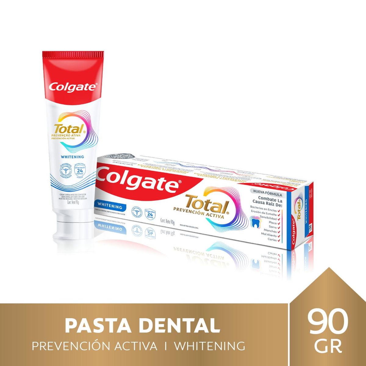 COLGATE - Pasta Dental Colgate Total Whitening con Flúor 90 gr