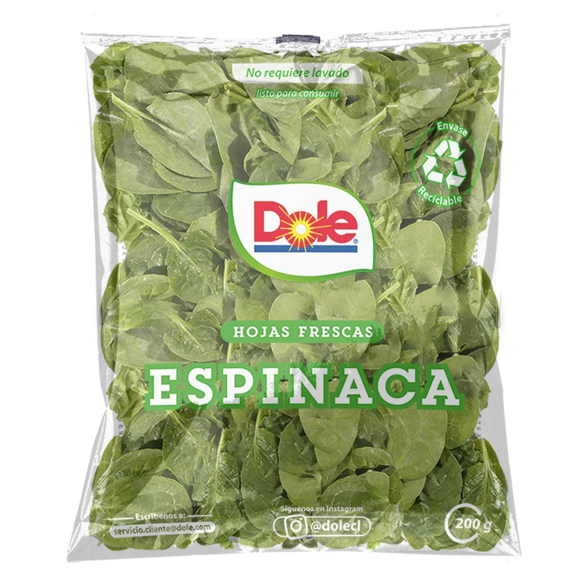 DOLE - Ensalada Espinaca en Bolsa 200 g