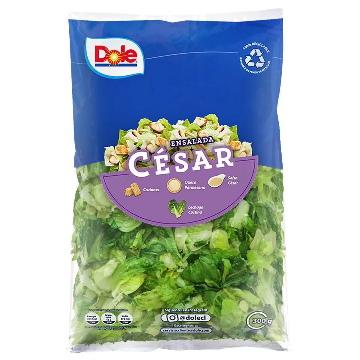 DOLE - Ensalada César en Bolsa 300 g