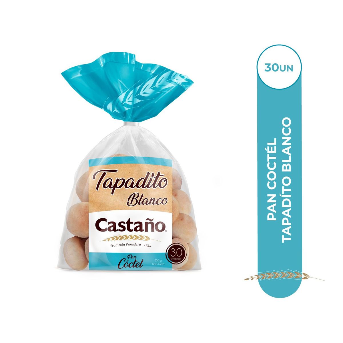 CASTAÑO - Pan Cóctel Tapadito Blanco