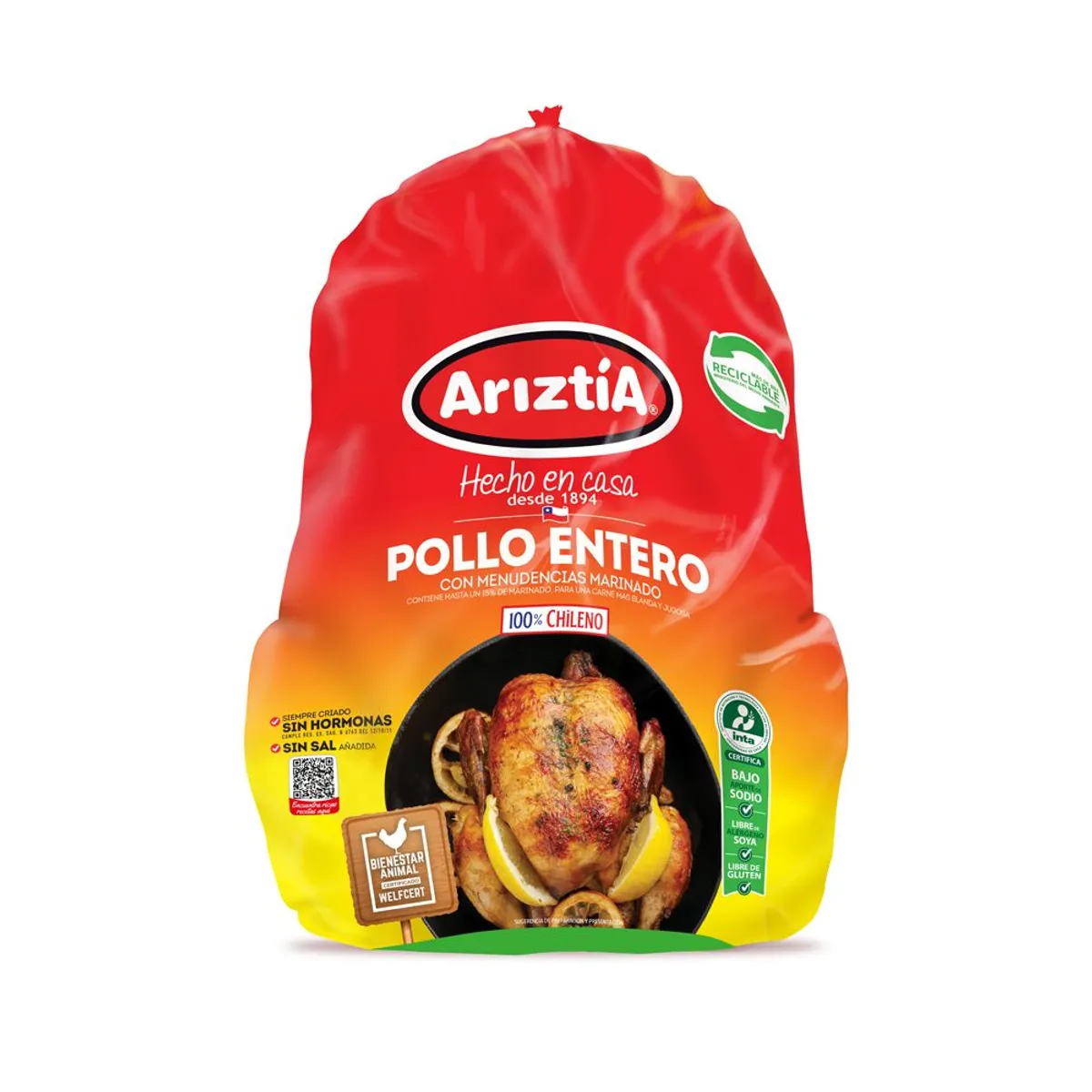 ARIZTIA - Pollo Entero con Menudencias Ariztía Peso Variable