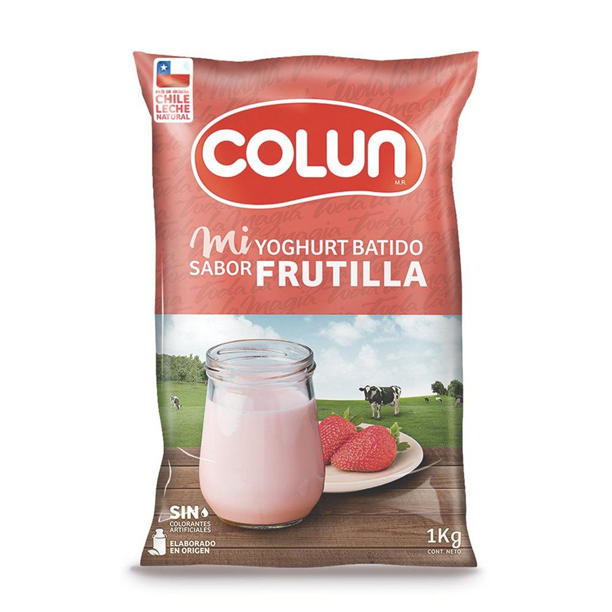 COLUN - Yoghurt Frutilla Bolsa