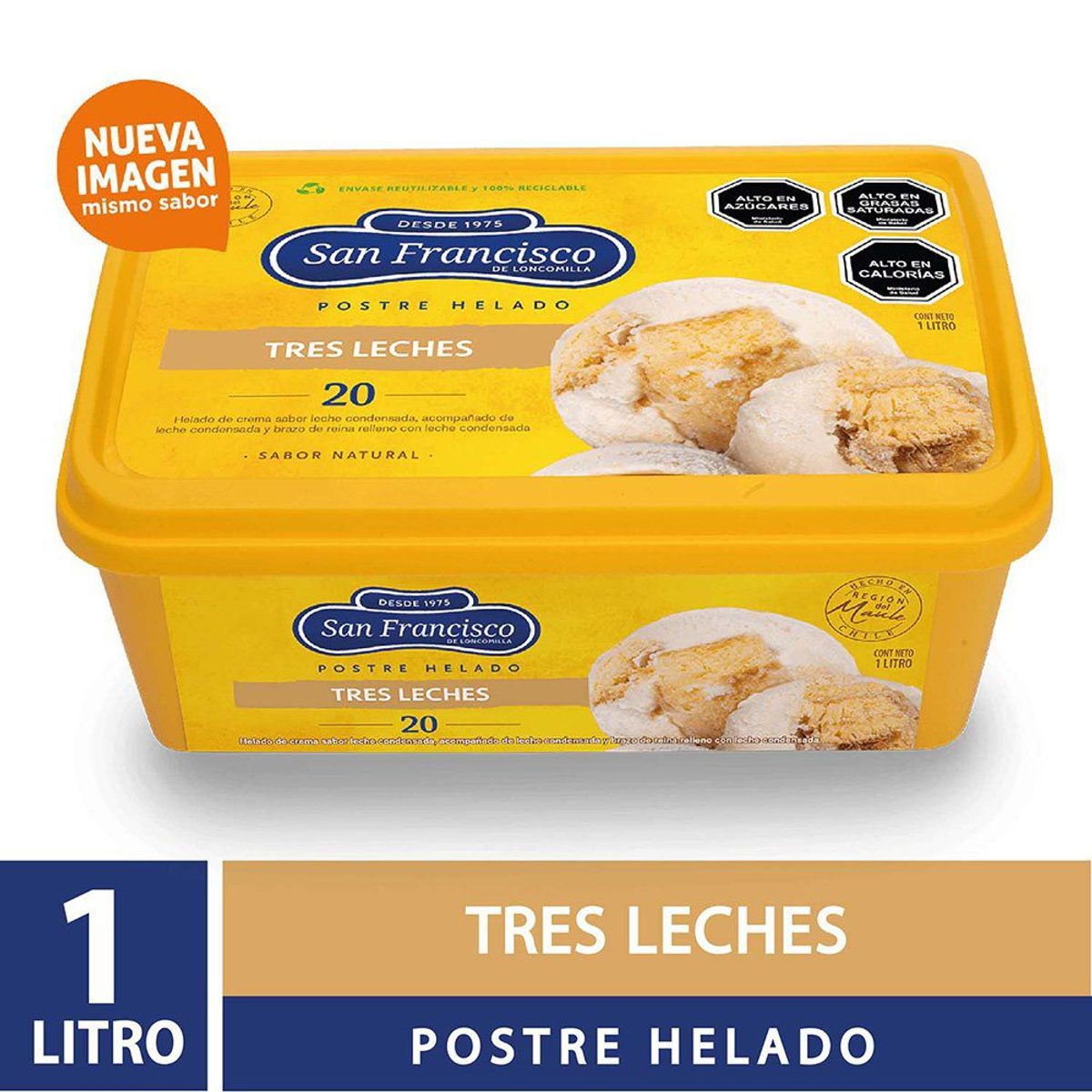 SAN FRANCISCO - HELADO TRES LECHES 1 LT..