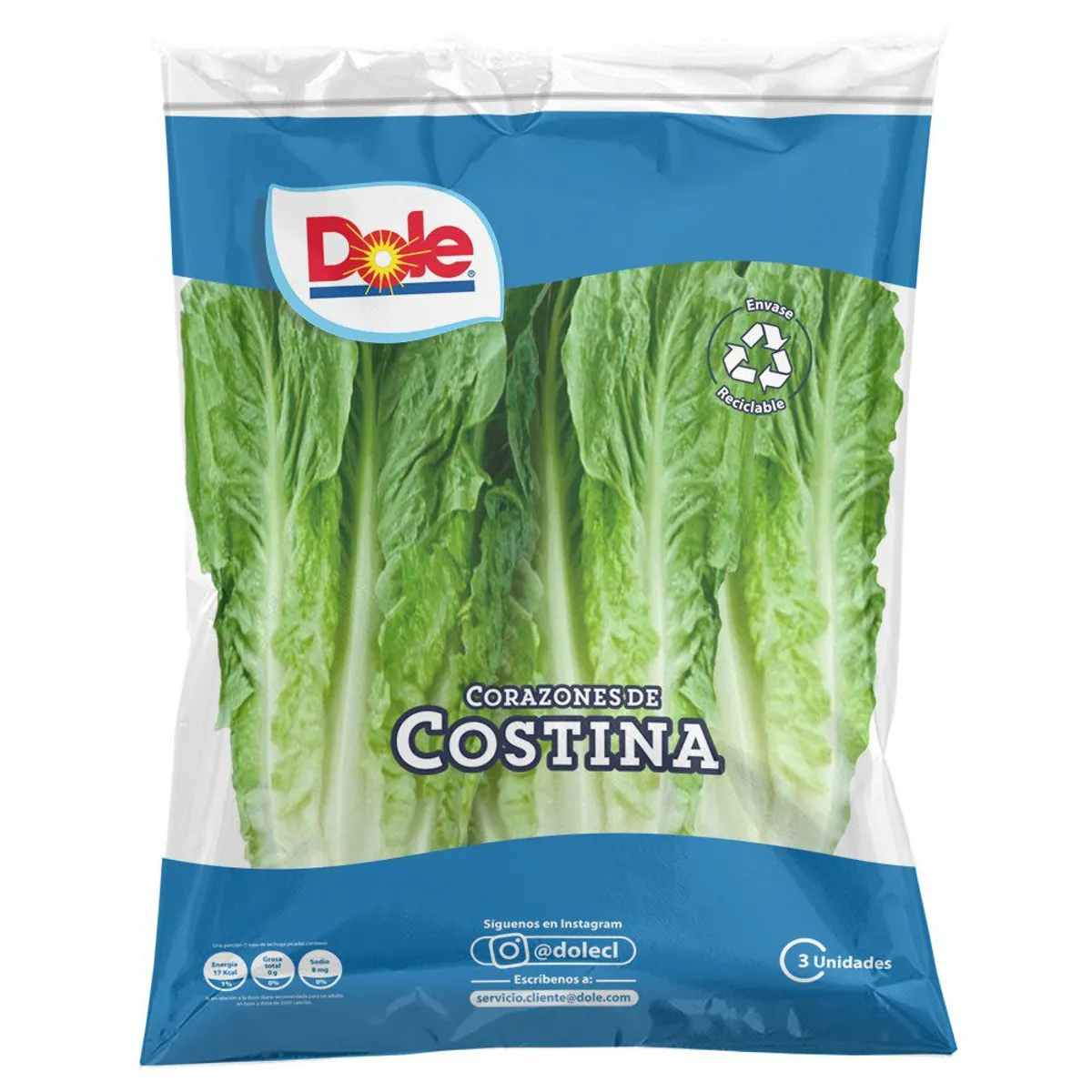 VERDURAS - Lechuga Costina Corazón 3 Un