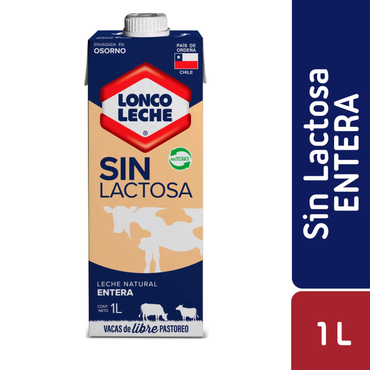 LONCOLECHE - Leche Entera Natural Sin Lactosa