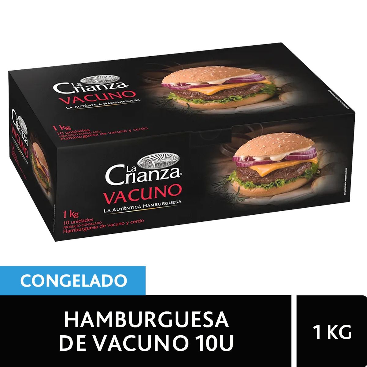 LA CRIANZA - Pack Hamburguesa de Vacuno La Crianza 10 x 100 g