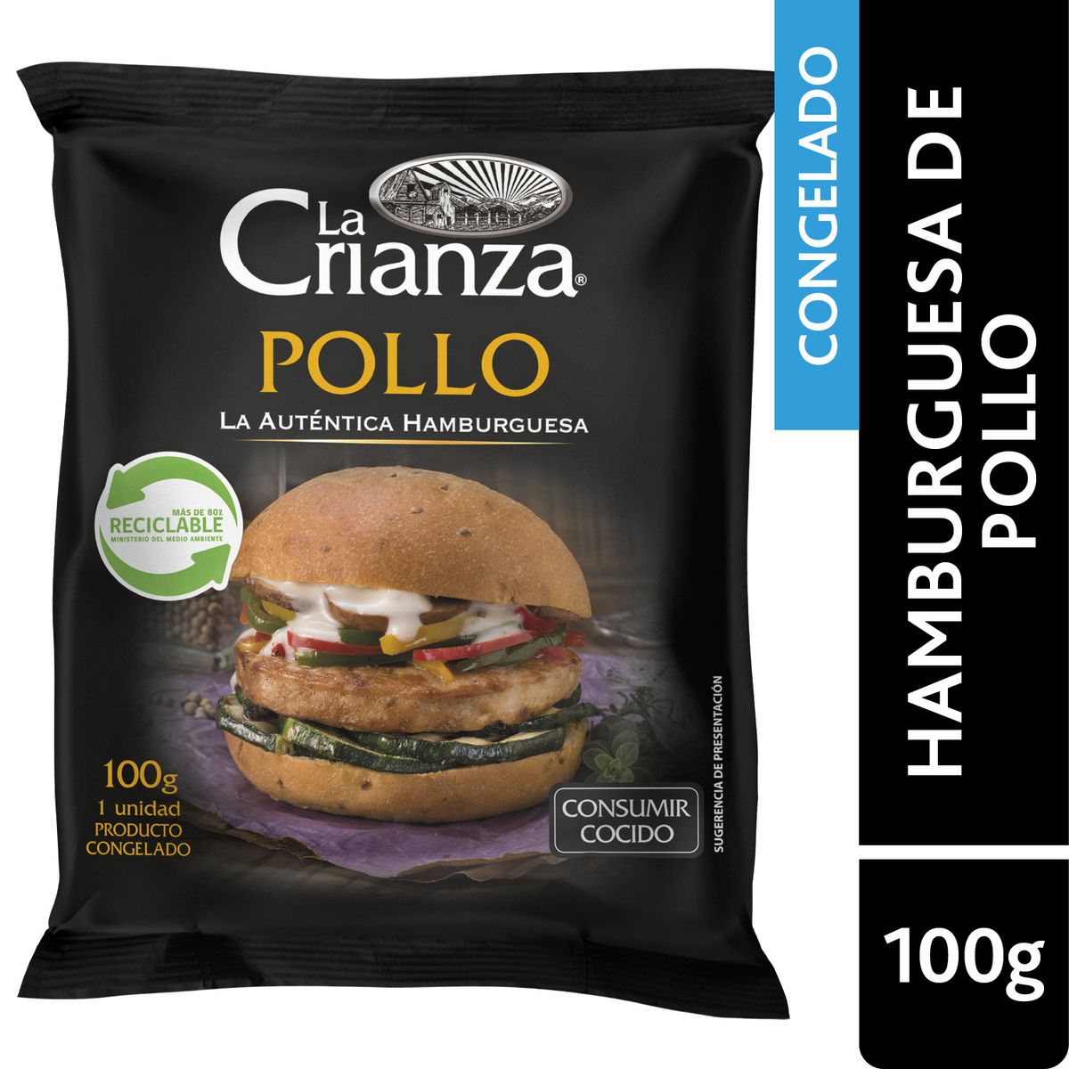 LA CRIANZA - Hamburguesa de Pollo La Crianza 100 g