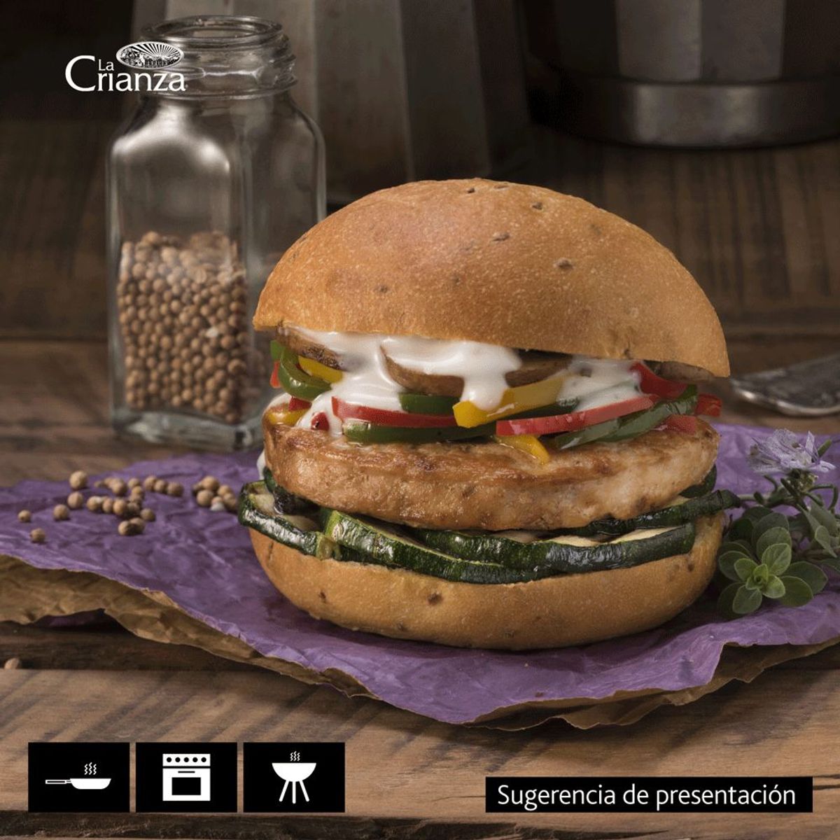 LA CRIANZA - Hamburguesa de Pollo La Crianza 100 g
