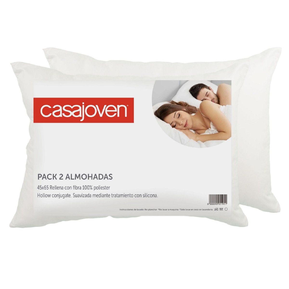 CASA JOVEN - Pack 2 Almohadas 65 x 45 cm