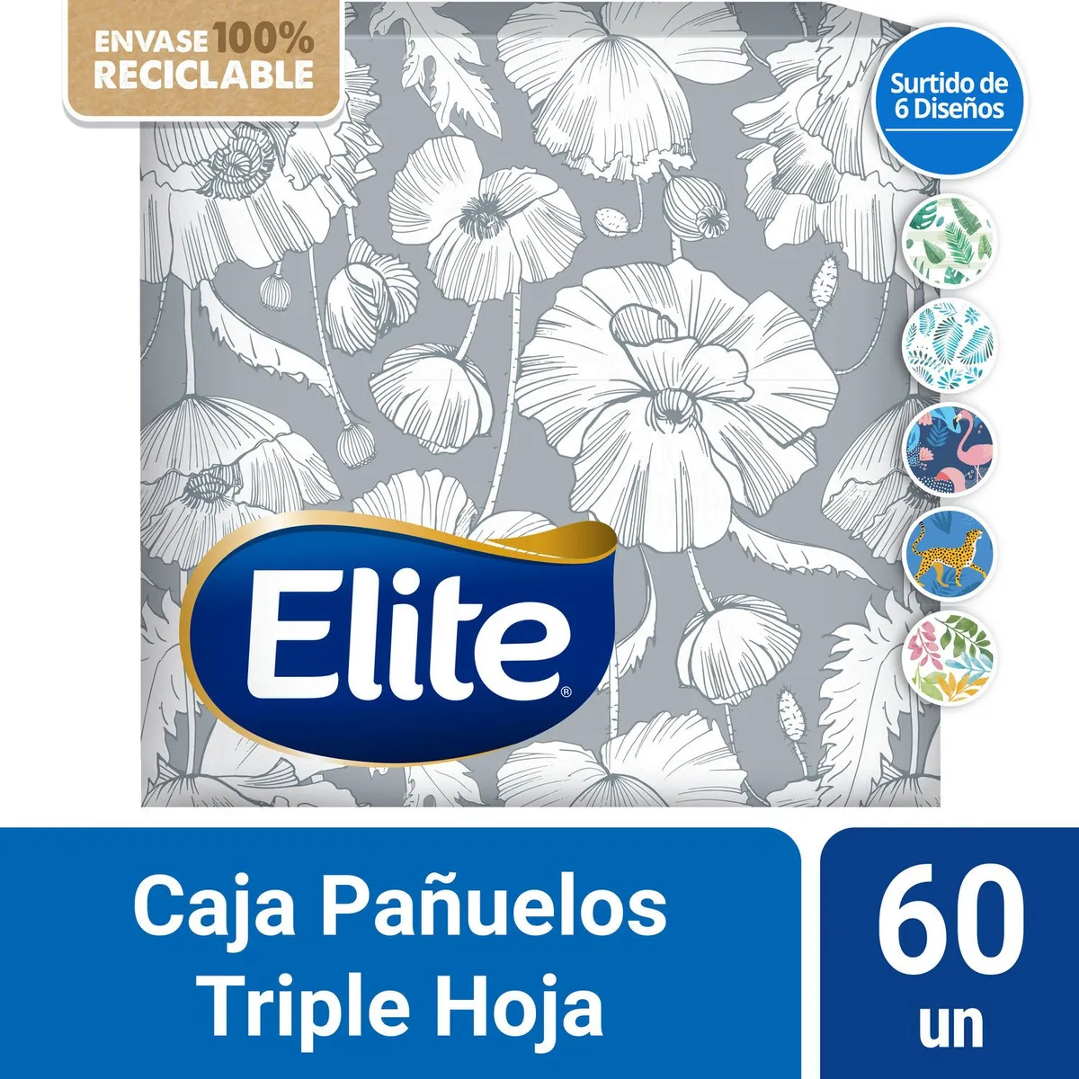 ELITE - Pañuelos Desechables Facial Premium Elite 60 Un