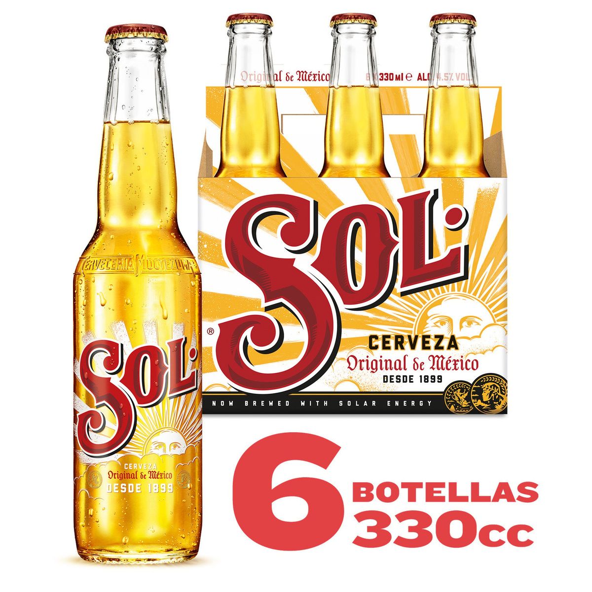 SOL - CERVEZA SOL BOT. 4.5G GL 6X330CC