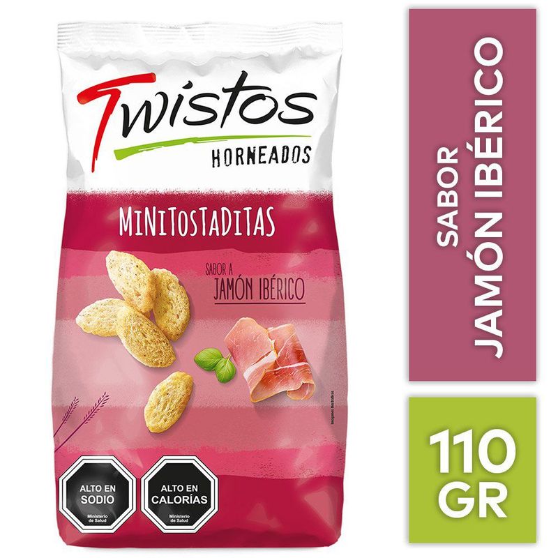 EVERCRISP - TWISTOS HORNEADOS JAMON 110 GRS.