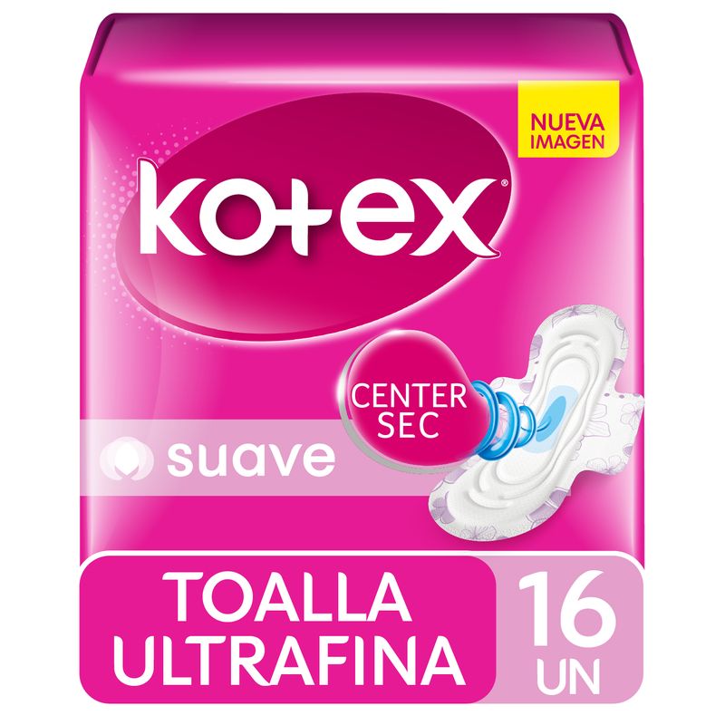 KOTEX - Toallas Higiénicas Kotex Ultrafina Suave 16 Un