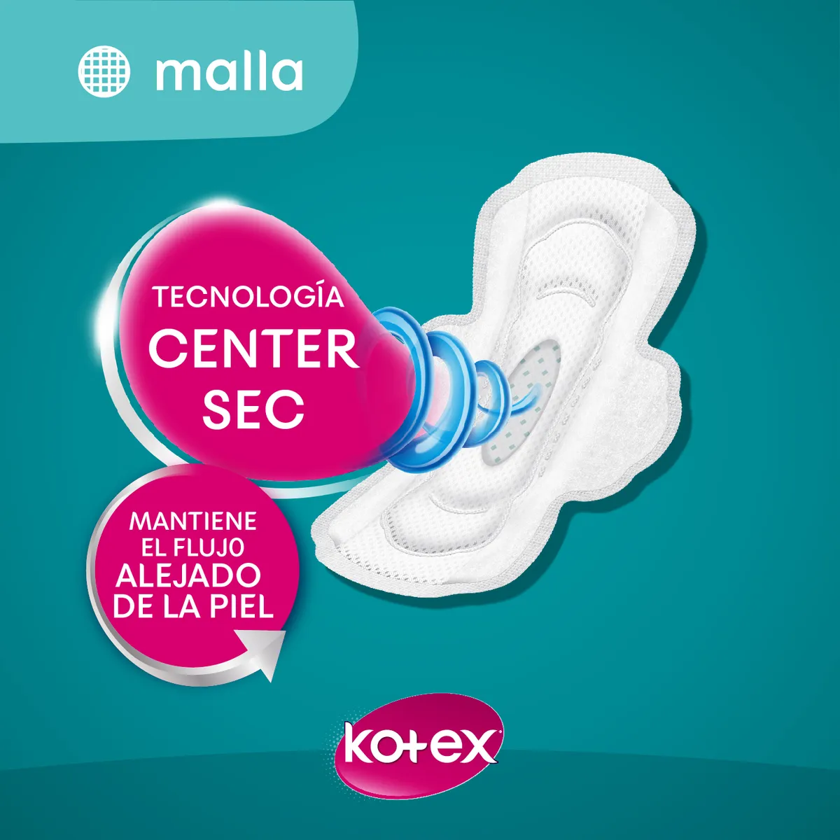 KOTEX - Toalla Higiénica Ultra Fina Tela Malla Suave Con Alas