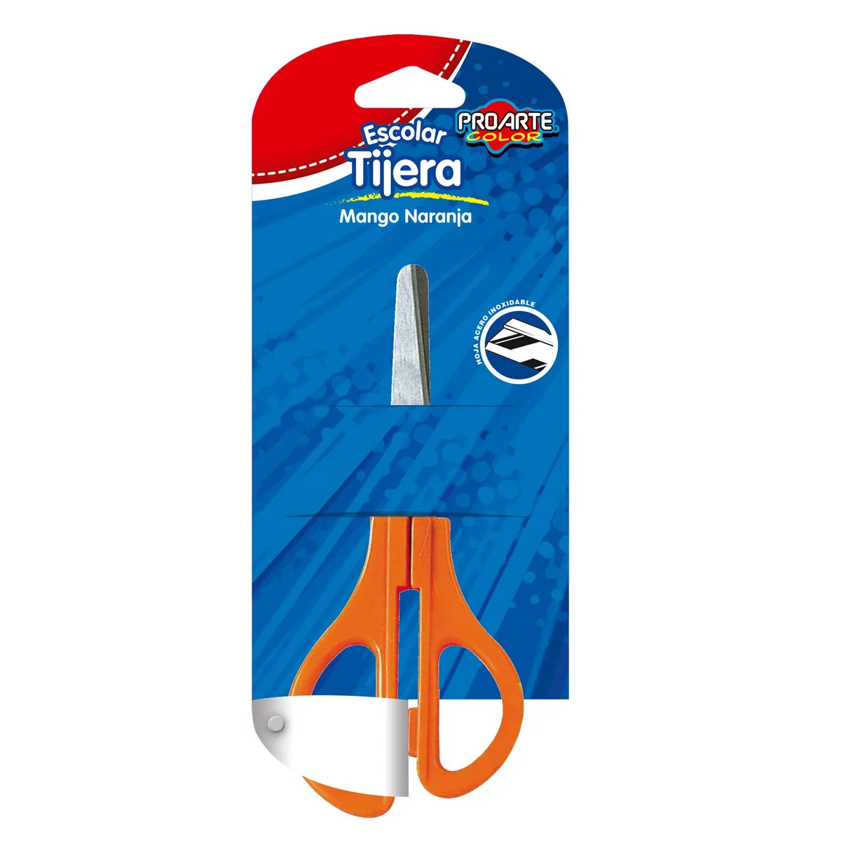 PROARTE - Tijera Escolar Mango Naranja