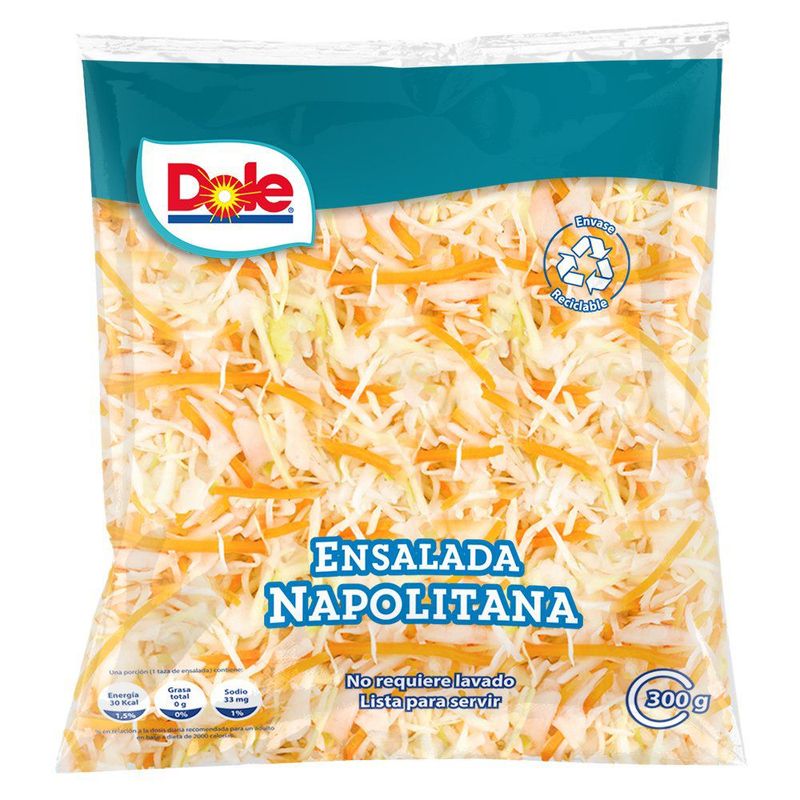 DOLE - Ensalada Repollo y Zanahoria en Bolsa 300 g