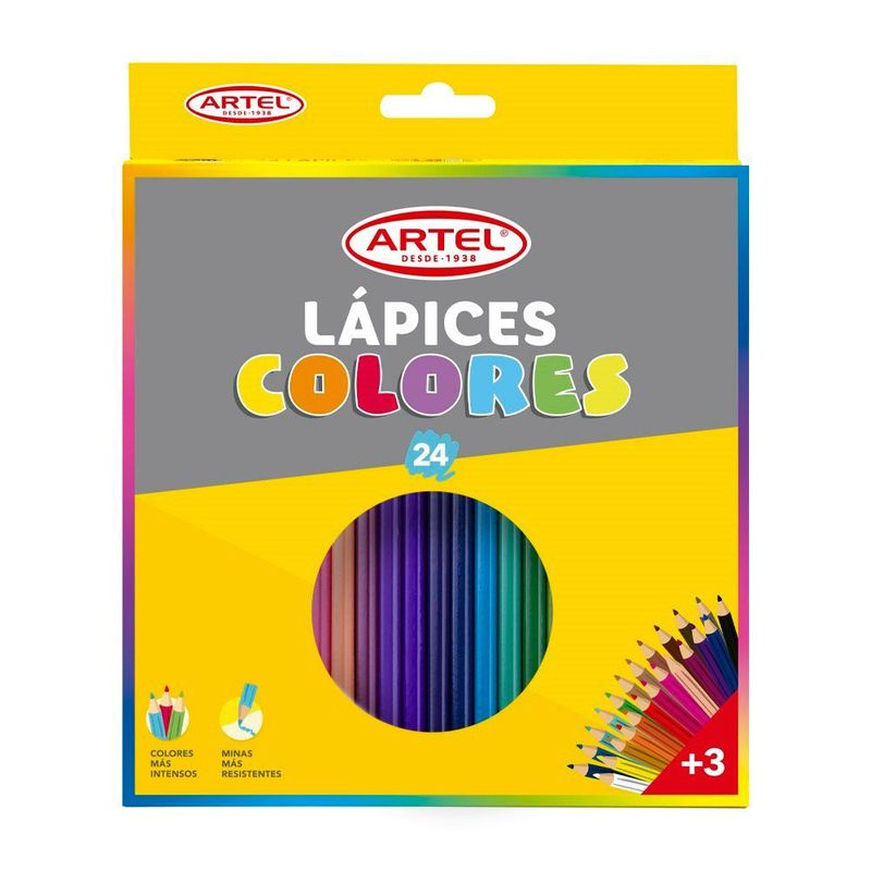 ARTEL - Set 24 Lápices Color Largos