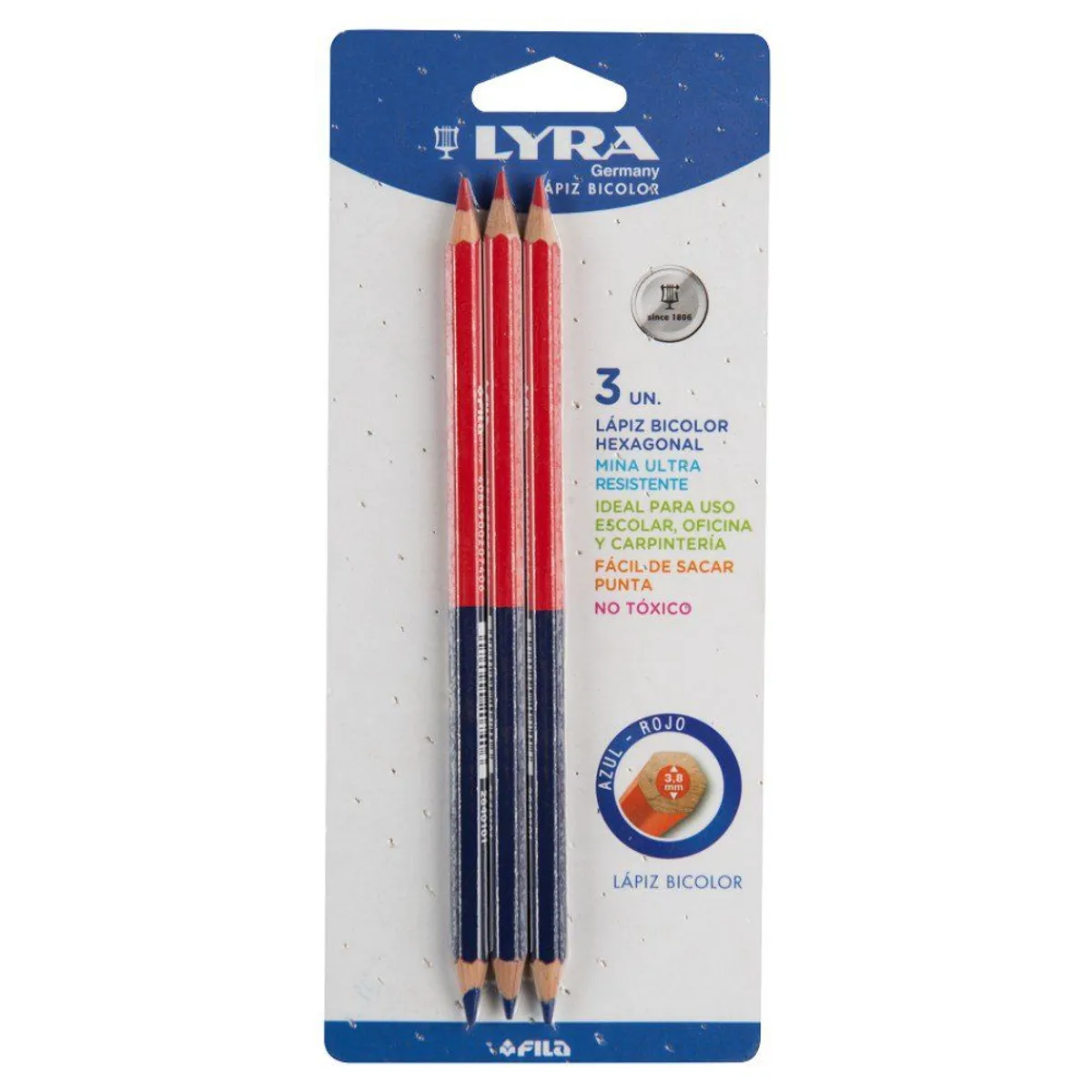 PAX - Lápices Lyra Bicolor 3 Unidades