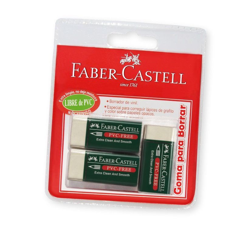 FABER CASTELL - Blíster 3 Gomas 7085