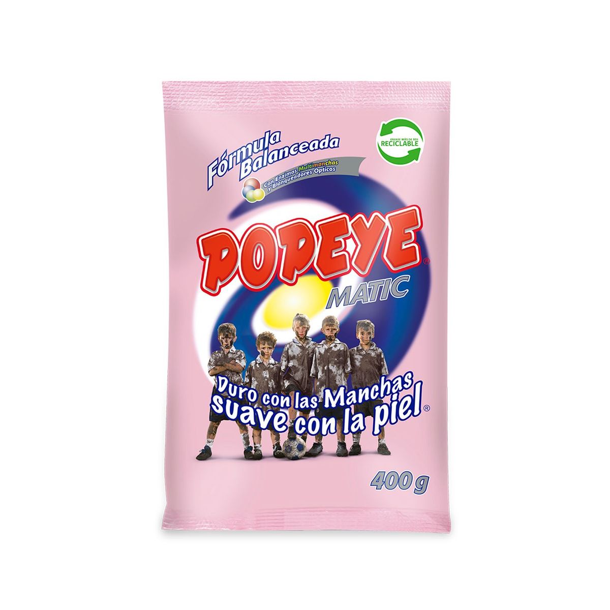 POPEYE - Detergente en Polvo Matic Fórmula Balanceada Popeye 400 gr