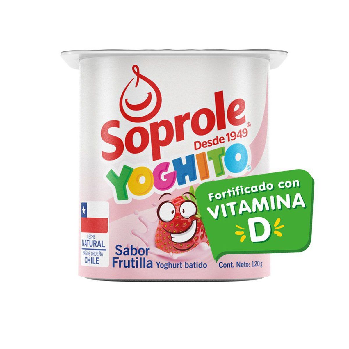 SOPROLE - Yoghurt Batido Yoghito Sabor Frutilla