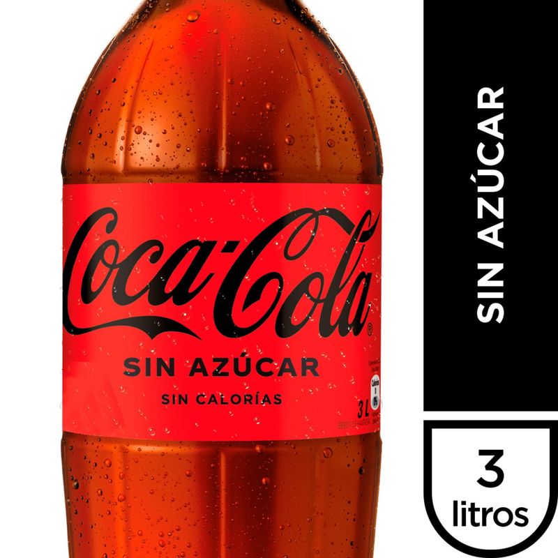 COCA COLA - Bebida Coca Cola Sin Azúcar 3 L