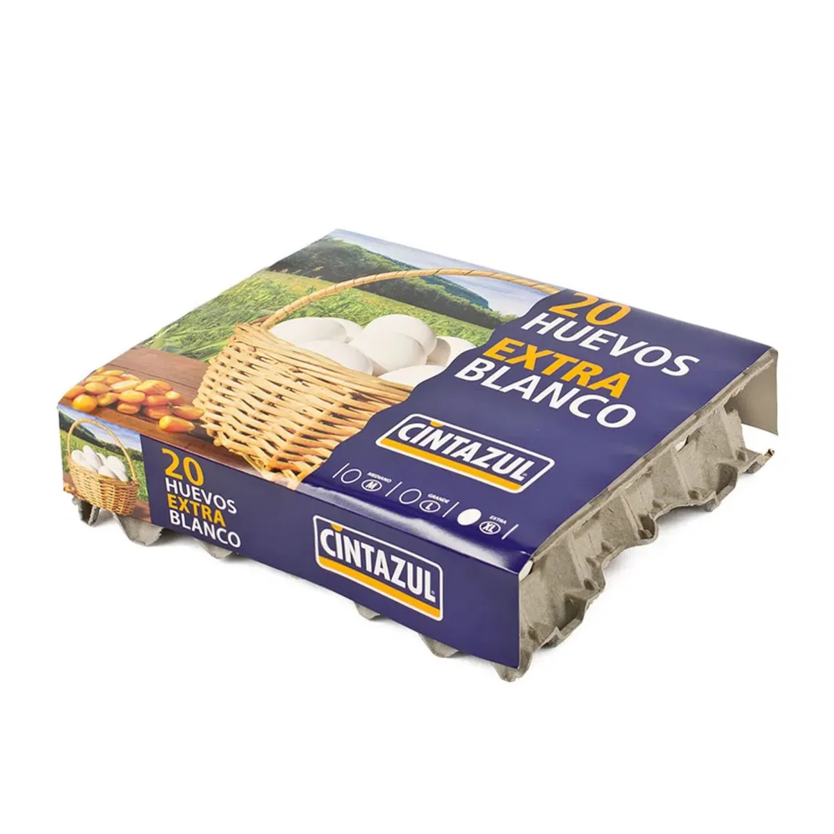 CINTAZUL - Huevo blanco pack extra 20 unid.