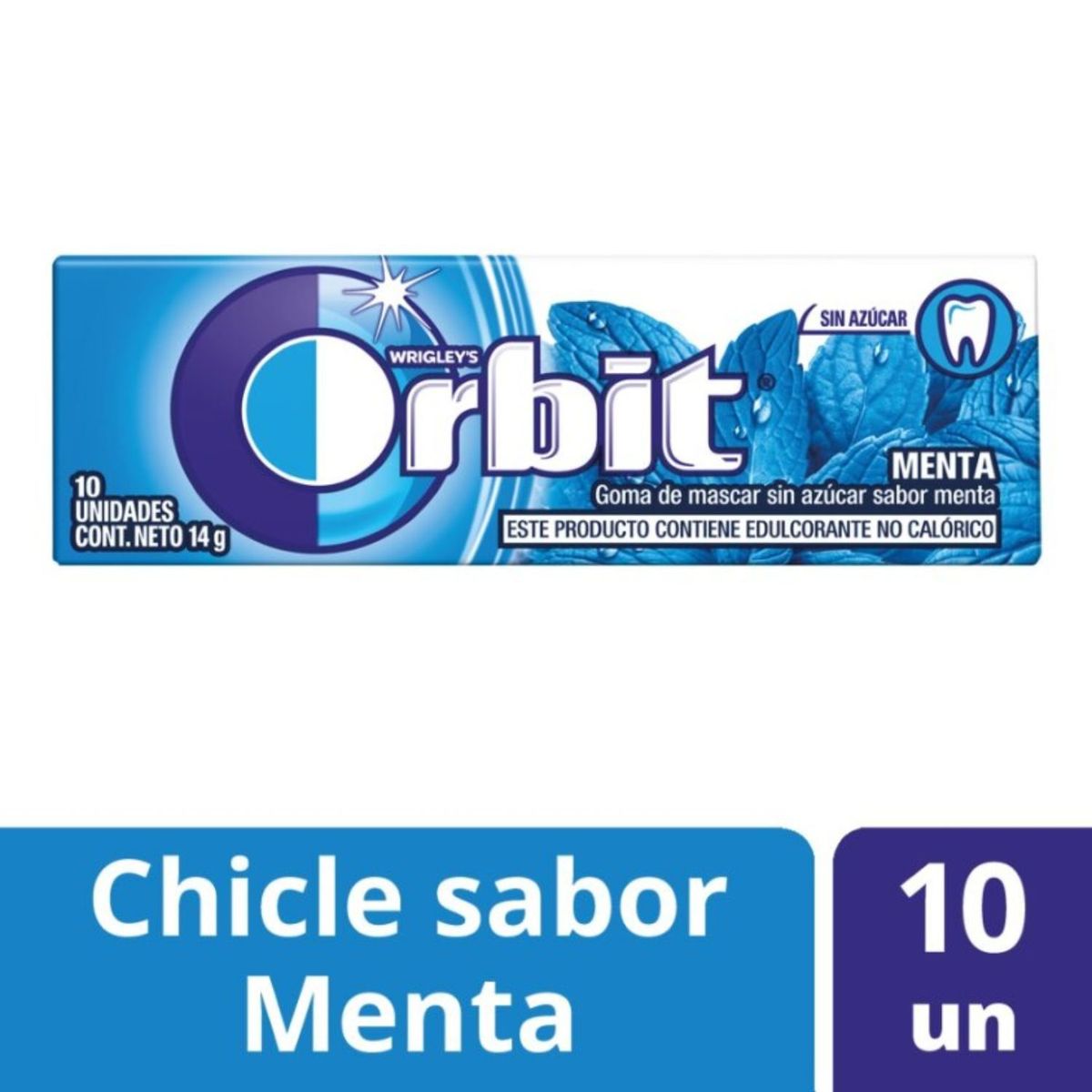 ORBIT - Chicle Orbit Menta Sin Azúcar 14 g