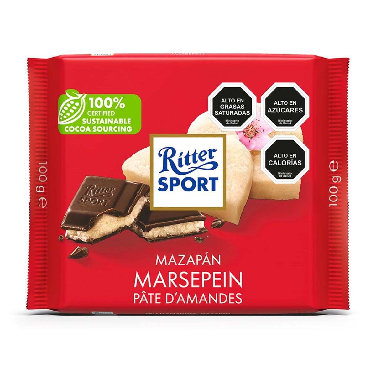 RITTER SPORT - Chocolate Negro Mazapan