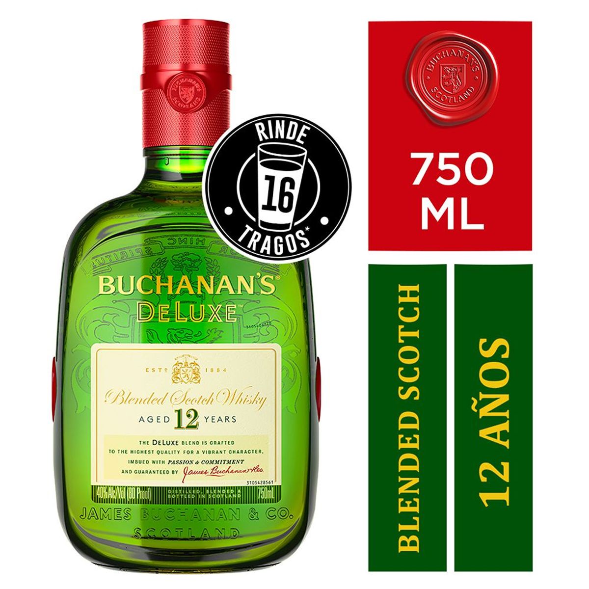 BUCHANANS - Whisky Buchanans Deluxe 40° 750 cc
