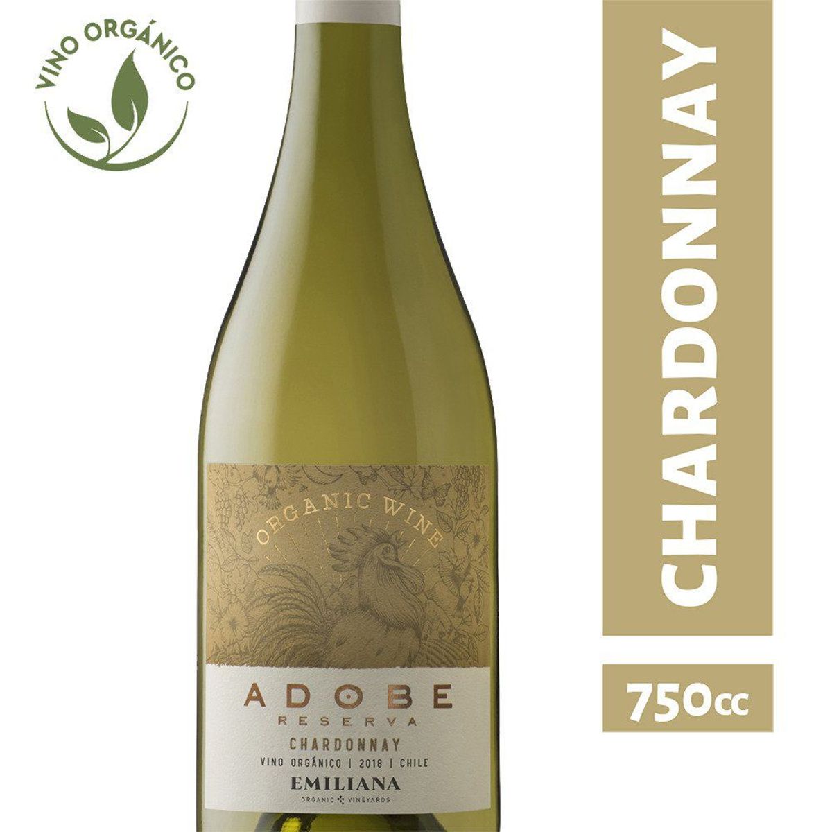 ADOBE - Vino Blanco Chardonnay Orgánico