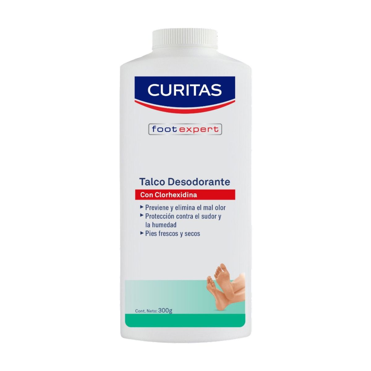 CURITAS - Talco Desodorante Para Pies Curitas 300 gr
