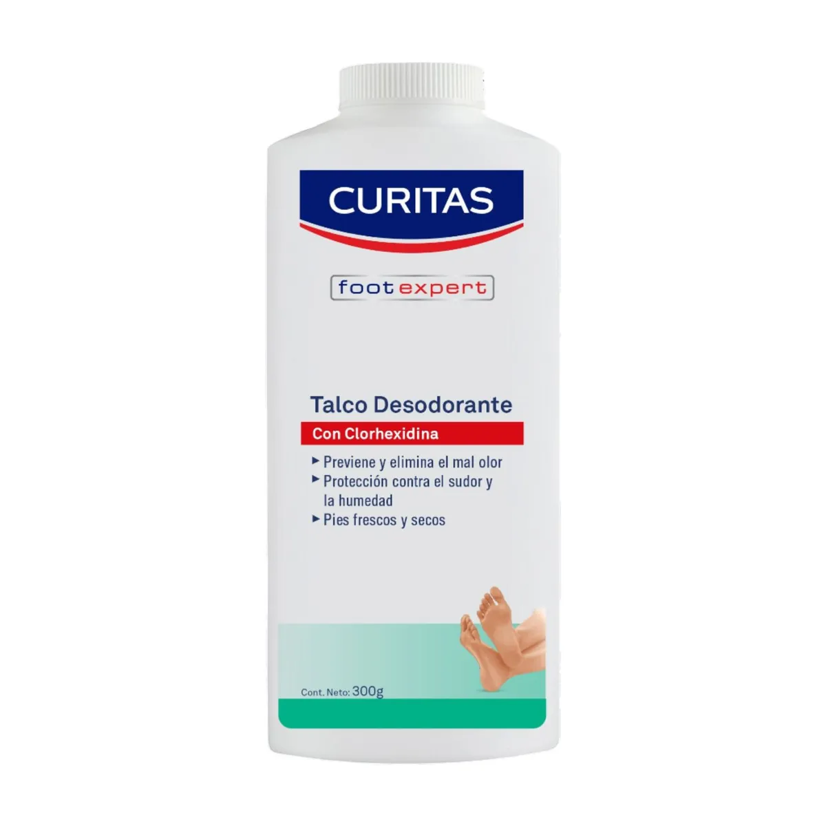 CURITAS - Talco Desodorante Para Pies Curitas 300 gr