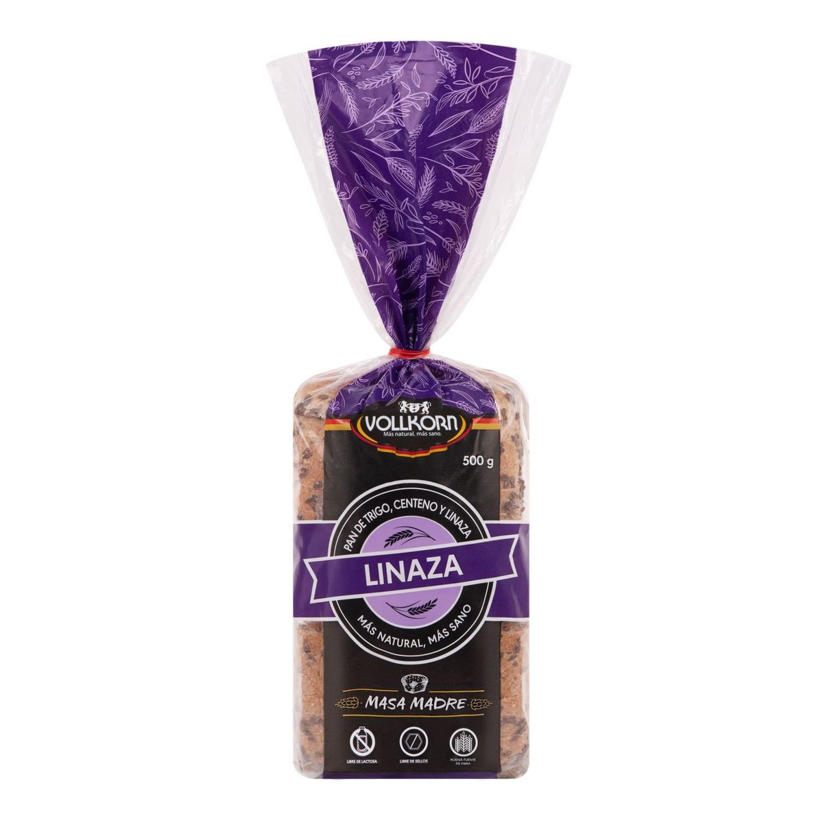 VOLLKORN - Pan de Molde Centeno Rustico Linaza Vollkorn 500 g