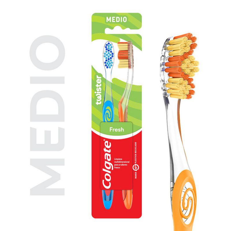 COLGATE - Cepillo de Dientes Colgate Twister Medio 2 Un