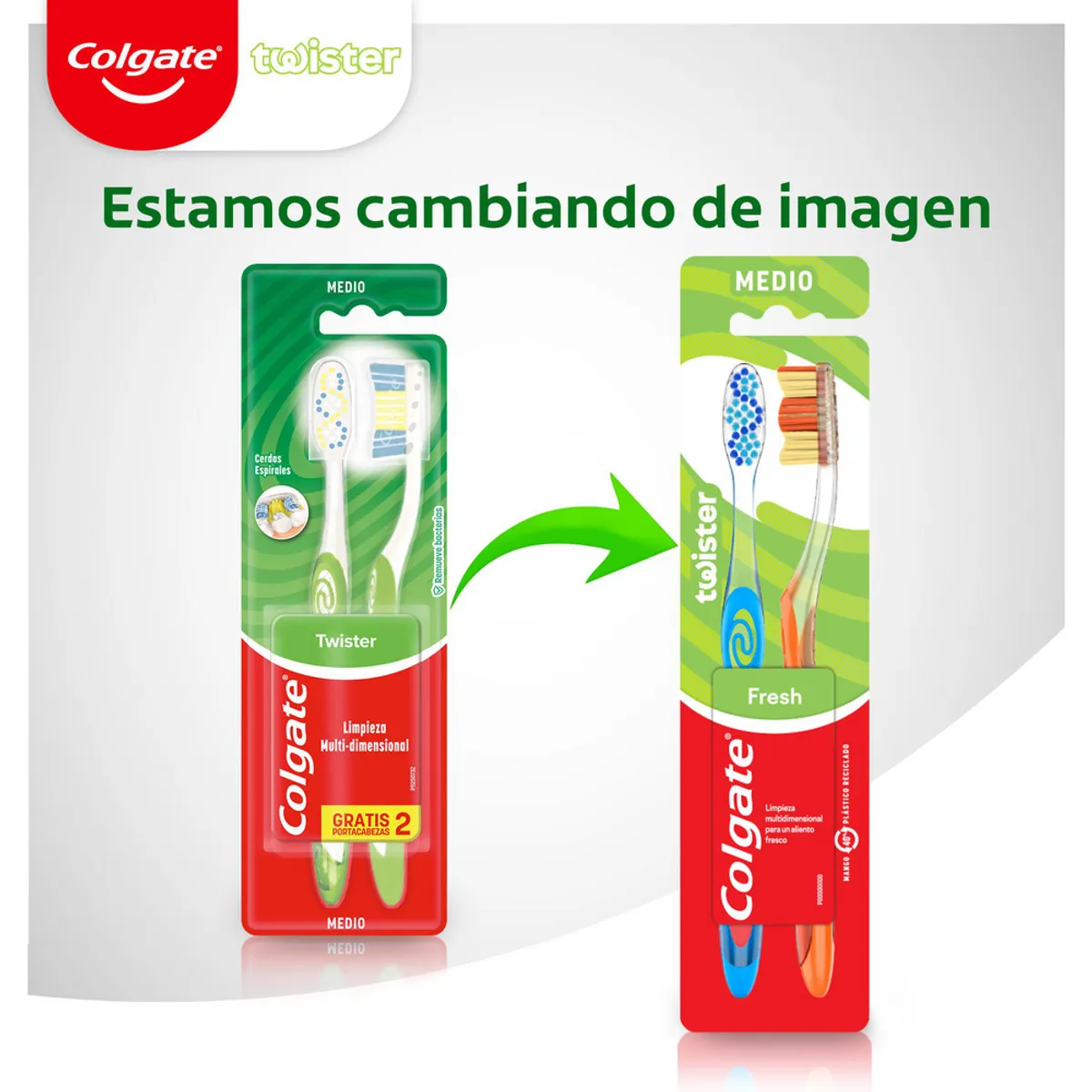 COLGATE - Cepillo Dental Twister Fresh Medio